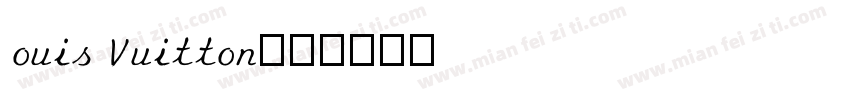 Louis Vuitton字体转换